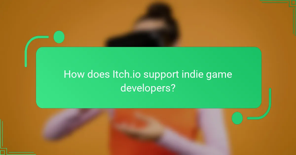 How does Itch.io support indie game developers?