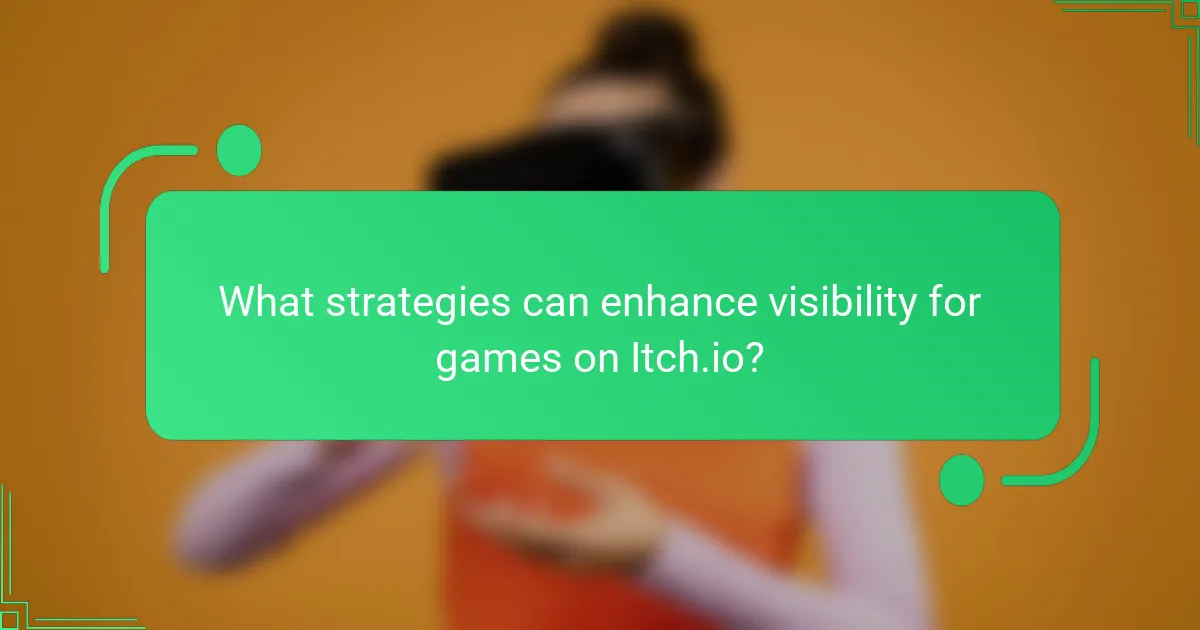 What strategies can enhance visibility for games on Itch.io?